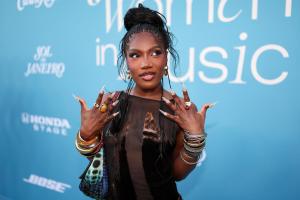 Doechii at the Billboard Women in Music 2025 held at the YouTube Theater on March 29, 2025 in Los Angeles, California.