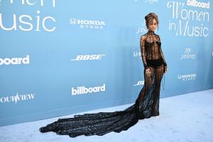 Tyla at the Billboard Women in Music 2025 held at the YouTube Theater on March 29, 2025 in Los Angeles, California.