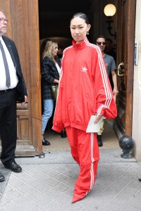 PARIS, FRANCE - JULY 06: Jaime Xie departs at Balenciaga on July 06, 2022 in Paris, France. (Photo by Jacopo M. Raule/Getty Images For Balenciaga)