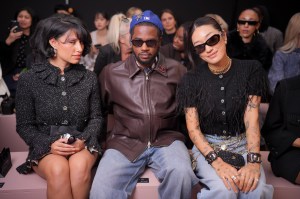 Raye, Dave Free, Peggy Gou at the Chanel Fall RTW 2025 fashion show as part of Paris Fashion Week on March 11, 2025 in Paris, France.