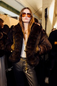 Backstage at Chloé Fall 2025 Ready-to-Wear Collection at paris Fashion Week