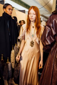 Backstage at Chloé Fall 2025 Ready-to-Wear Collection at paris Fashion Week