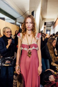 Backstage at Chloé Fall 2025 Ready-to-Wear Collection at paris Fashion Week