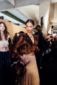 Backstage at Chloé Fall 2025 Ready-to-Wear Collection at paris Fashion Week