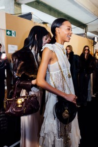 Backstage at Chloé Fall 2025 Ready-to-Wear Collection at paris Fashion Week