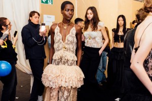 Backstage at Chloé Fall 2025 Ready-to-Wear Collection at paris Fashion Week