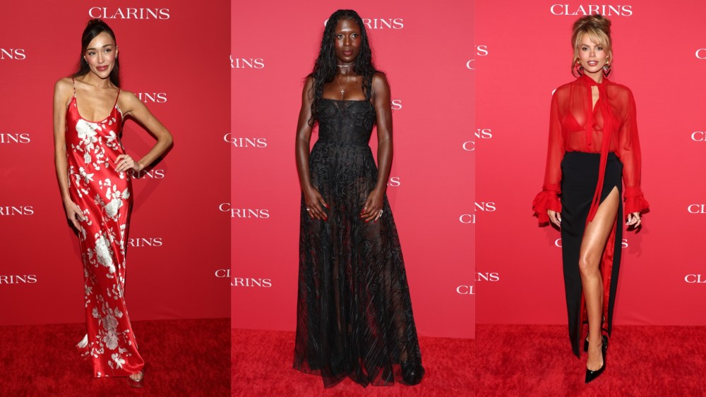 Sophie Culpo, Jodie Turner-Smith and Brooks Nader at the 2025 Clarins event in Los Angeles.