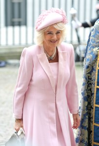 LONDON, ENGLAND - MARCH 10: Queen Camilla smiles as she attends the celebrations for Commonwealth Day at Westminster Abbey on March 10, 2025 in London, England. (Photo by Chris Jackson/Getty Images)
