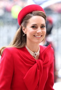 LONDON, ENGLAND - MARCH 10: Catherine, Princess of Wales smiles as she attends the celebrations for Commonwealth Day at Westminster Abbey on March 10, 2025 in London, England. (Photo by Chris Jackson/Getty Images)