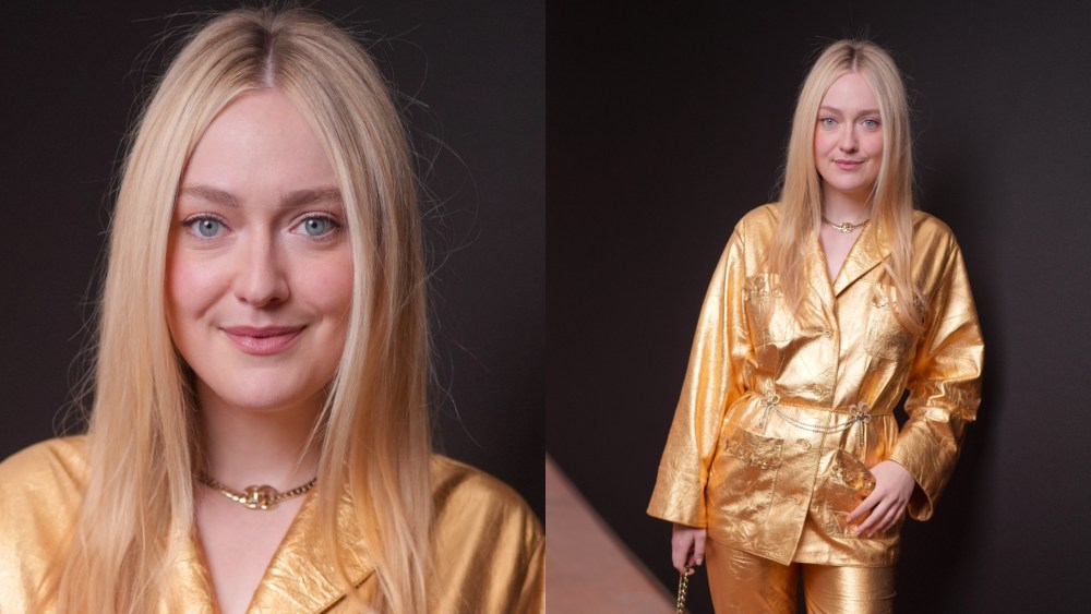 Dakota Fanning at Chanel's fall 2025 fashion show on March 11 in Paris.