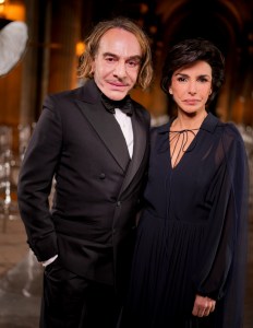 John Galliano, Rachida Dati at Le Grand Dîner du Louvre held at Musée du Louvre on March 04, 2025 in Paris, France.