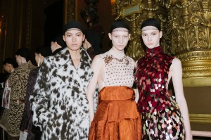Backstage at Dries Van Noten Fall 2025 Ready-to-Wear Collection at Paris Fashion Week