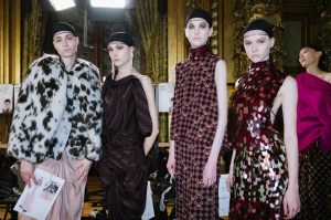 Backstage at Dries Van Noten Fall 2025 Ready-to-Wear Collection at Paris Fashion Week