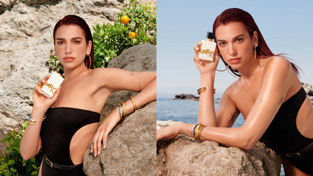 Dua Lipa for YSL Beauty's Libre L'eau Nue.
