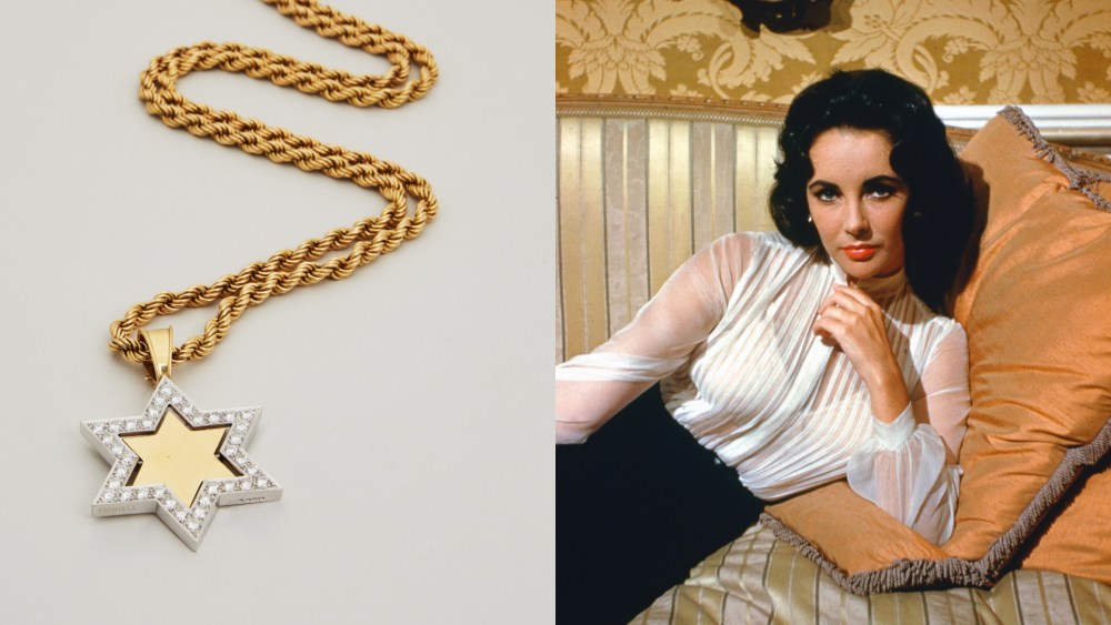 Elizabeth Taylor's Theo Fennell Star of David necklace sells at auction via Julien's.