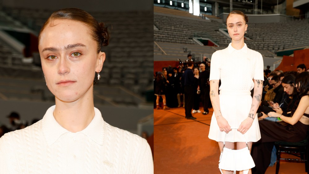 Ella Emhoff at Lacoste's fall 2025 fashion show on March 9 in Paris.