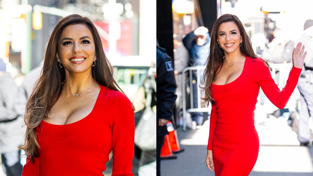 Eva Longoria seen outside "Good Morning America."