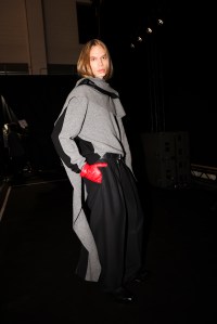 Backstage at Ferragamo Fall 2025 Ready-to-Wear Collection at Milan Fashion Week