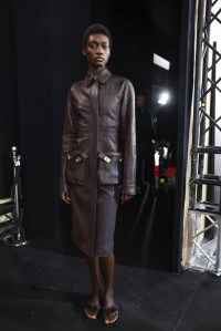 Backstage at Ferragamo Fall 2025 Ready-to-Wear Collection at Milan Fashion Week