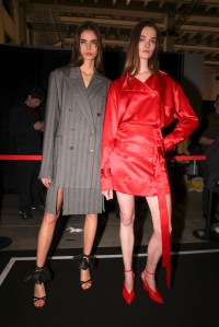 Backstage at Ferragamo Fall 2025 Ready-to-Wear Collection at Milan Fashion Week