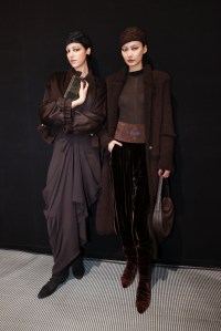 Backstage at Giorgio Armani Fall 2025 Ready-to-Wear Collection at Milan Fashion Week