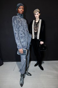 Backstage at Giorgio Armani Fall 2025 Ready-to-Wear Collection at Milan Fashion Week