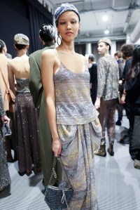 Backstage at Giorgio Armani Fall 2025 Ready-to-Wear Collection at Milan Fashion Week