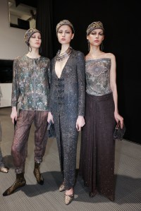 Backstage at Giorgio Armani Fall 2025 Ready-to-Wear Collection at Milan Fashion Week