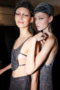 Backstage at Giorgio Armani Fall 2025 Ready-to-Wear Collection at Milan Fashion Week