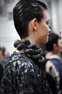 Backstage at Giorgio Armani Fall 2025 Ready-to-Wear Collection at Milan Fashion Week