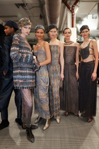 Backstage at Giorgio Armani Fall 2025 Ready-to-Wear Collection at Milan Fashion Week