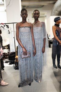 Backstage at Giorgio Armani Fall 2025 Ready-to-Wear Collection at Milan Fashion Week