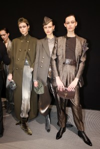 Backstage at Giorgio Armani Fall 2025 Ready-to-Wear Collection at Milan Fashion Week