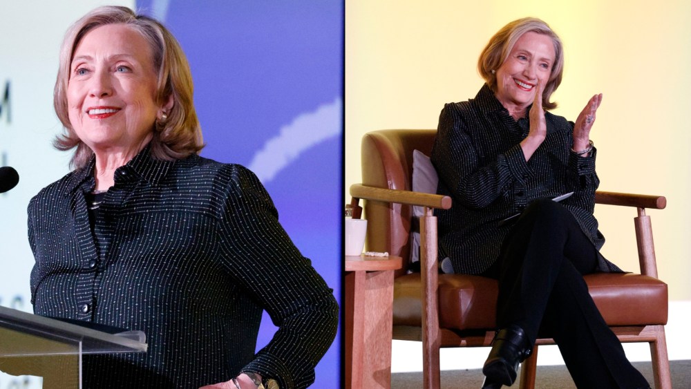 Hillary Clinton attends the Common Sense Summit on Kids and Families in San Francisco.