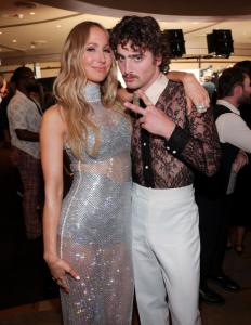 Nikki Glaser, Benson Boone at the 2025 iHeartRadio Music Awards held at the Dolby Theatre on March 17, 2025 in Los Angeles, California.