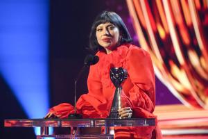 Lady Gaga at the 2025 iHeartRadio Music Awards held at the Dolby Theatre on March 17, 2025 in Los Angeles, California.