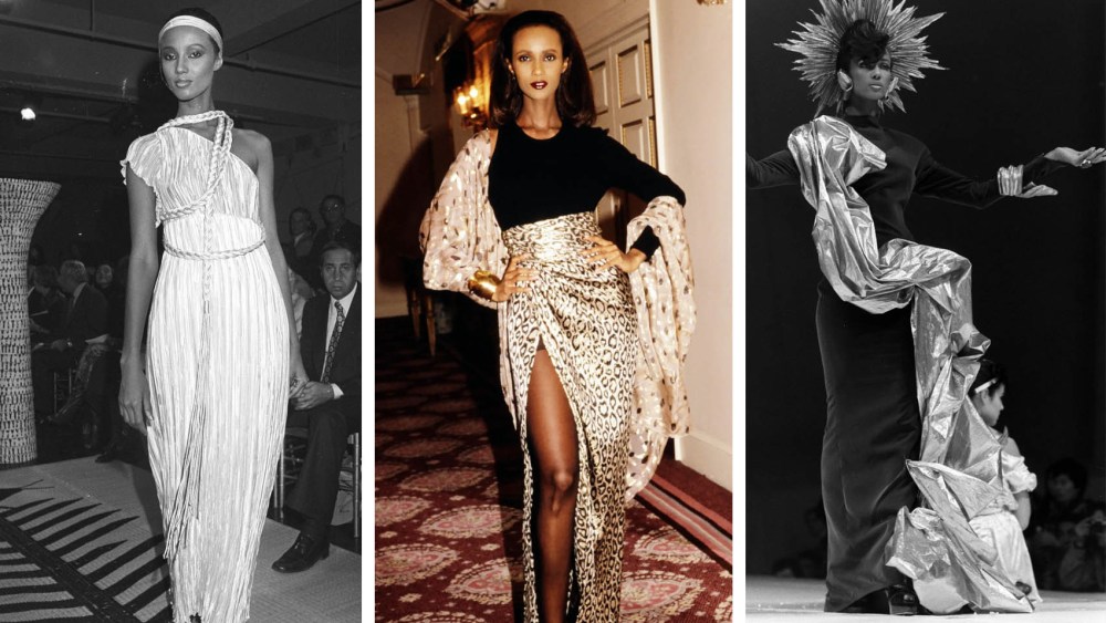 supermodel iman fashion photos on the runway