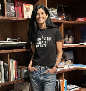Nili Lotan joni mitchell love is the greatest beauty lyric t-shirt, international womens day, womens history month 2025 companies with charity donations