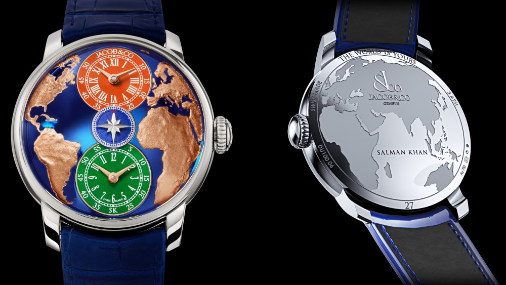 Jacob & Co. debuts The World Is Yours Dual Time Zone Salman Khan timepiece.