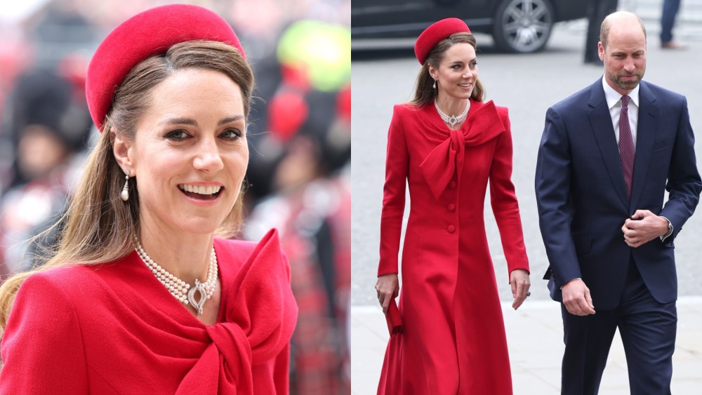 Kate Middleton and Prince William arrive to Commonwealth Day services at Westminster Abbey in London.