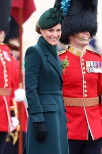 LONDON, ENGLAND - MARCH 17: Catherine, Princess of Wales during the 2025 Irish Guards' St. Patrick's Day Parade at Wellington Barracks on March 17, 2025 in London, England. Catherine, Princess of Wales attends the parade as Colonel of the Regiment. (Photo by Chris Jackson/Getty Images)