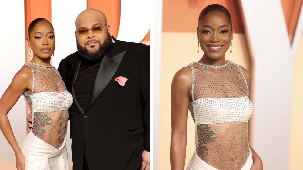 Keke Palmer and Sergio Hudson attends the 2025 Vanity Fair Oscar Party on March 2 in Beverly Hills.