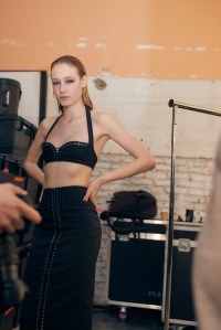 Backstage at Ludovic de Saint Sernin Fall 2025 Ready-to-Wear Collection at Paris Fashion Week