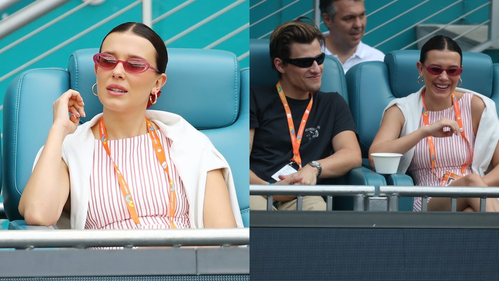 Millie Bobby Brown at the Miami Open.