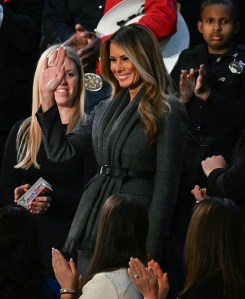 US First Lady Melania Trump arrives prior to US President Donald Trump's address to a joint session of Congress at the US Capitol in Washington, DC, on March 4, 2025. (Photo by Jim WATSON / AFP) (Photo by JIM WATSON/AFP via Getty Images)