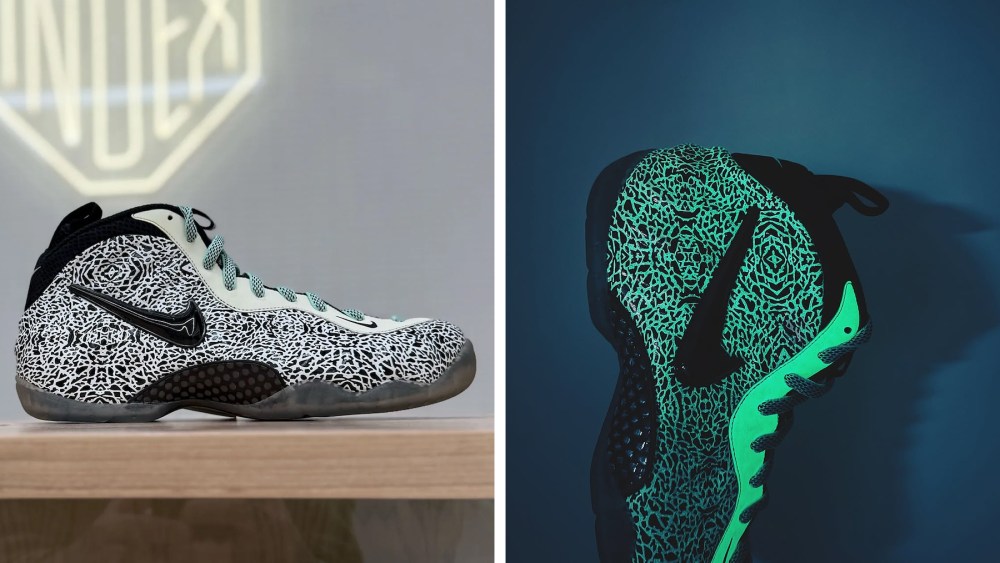 Nike Air Foamposite One Pro Glow-in-the-Dark Elephant Print Sample