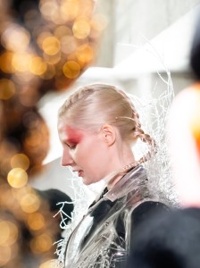 Backstage at Noir Kei Ninomiya Fall 2025 Ready-to-Wear Collection at Paris Fashion Week