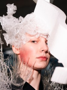 Backstage at Noir Kei Ninomiya Fall 2025 Ready-to-Wear Collection at Paris Fashion Week