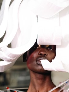 Backstage at Noir Kei Ninomiya Fall 2025 Ready-to-Wear Collection at Paris Fashion Week