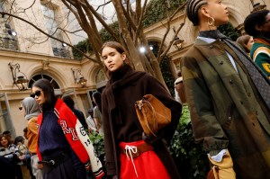 models at the Women's Polo FW25 Presentation Cocktail Party held at Ralph's on March 7, 2025 in Paris, France.